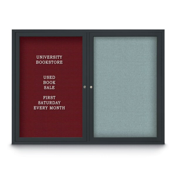 Corkboard, Burgundy/Black, 24" x 36"